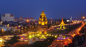 Phnom Penh en soirée