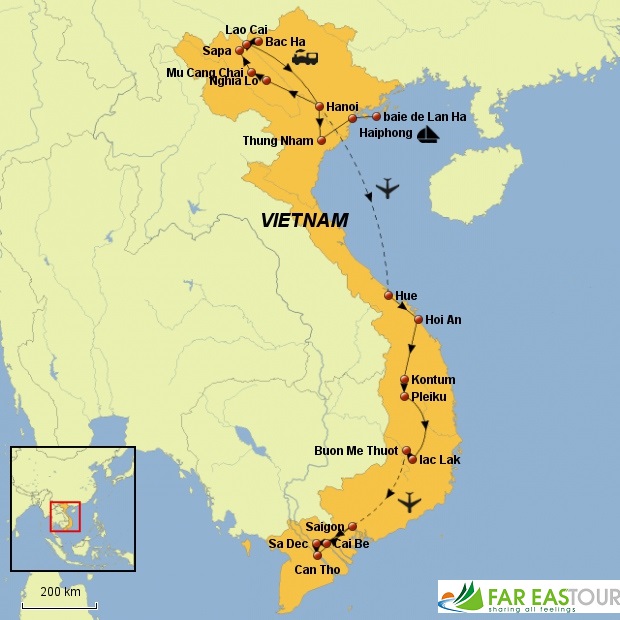 Carte-du-voyage-Vietnam-hors-des-sentiers-battus-3-semaines