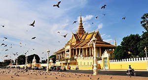 la facade de la capitale de Phnom Penh