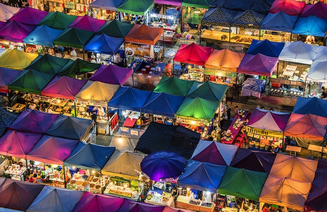 Night market à Bangkok 